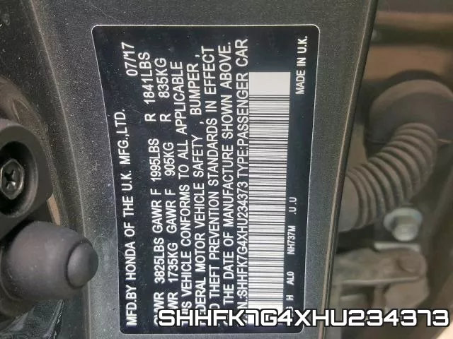 SHHFK7G4XHU234373 фото 2