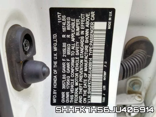 SHHFK7H56JU406914 фото 2