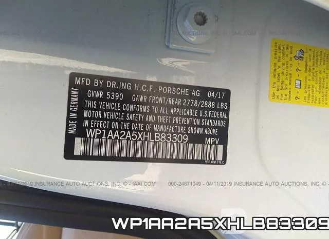 WP1AA2A5XHLB83309 фото 10