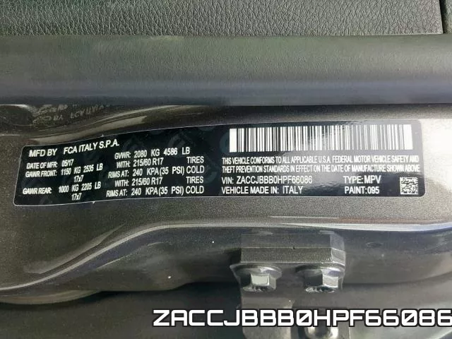 ZACCJBBB0HPF66086 фото 2