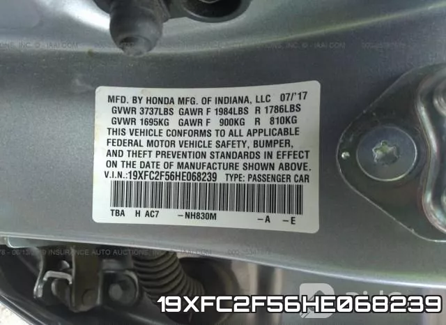 19XFC2F56HE068239 фото 10