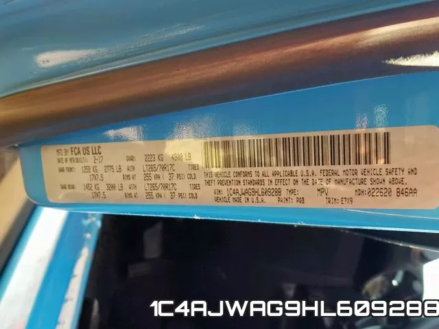 1C4AJWAG9HL609288 фото 2