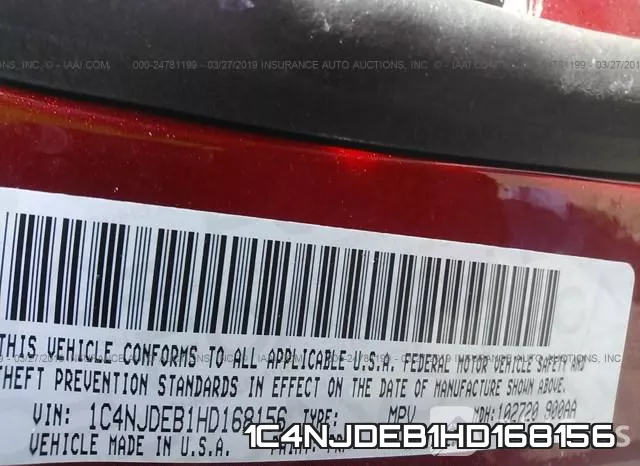 1C4NJDEB1HD168156 фото 10