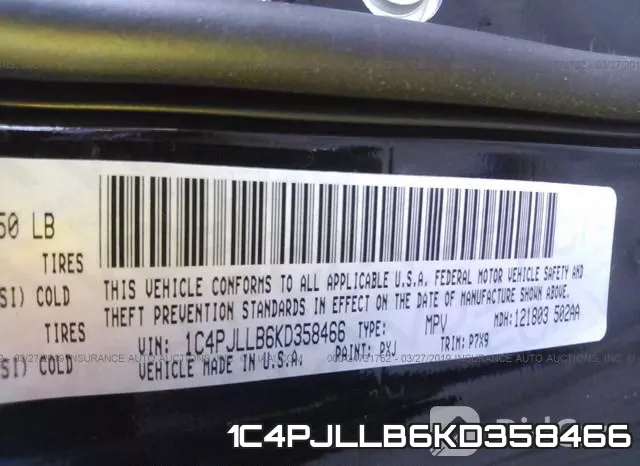 1C4PJLLB6KD358466 фото 10