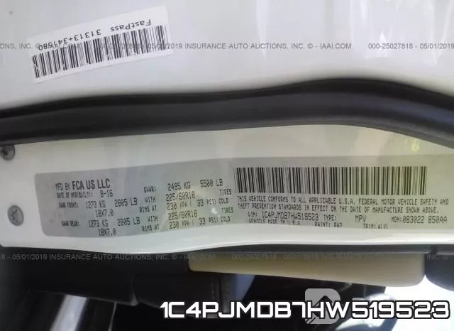 1C4PJMDB7HW519523 фото 10