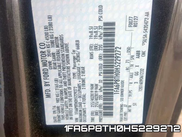 1FA6P8TH0H5229272 фото 2