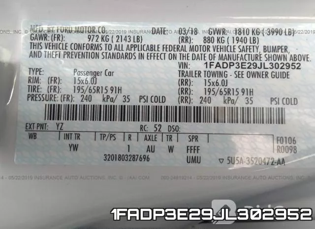 1FADP3E29JL302952 фото 10