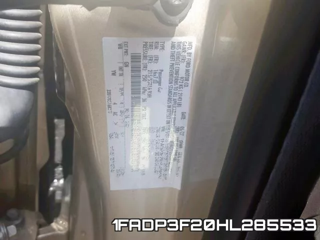 1FADP3F20HL285533 фото 2
