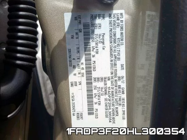1FADP3F20HL300354 фото 2