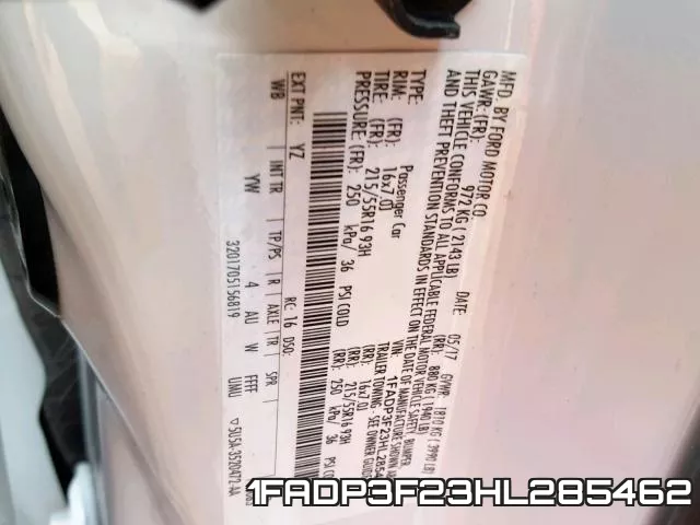 1FADP3F23HL285462 фото 2