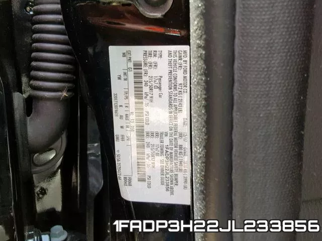 1FADP3H22JL233856 фото 2