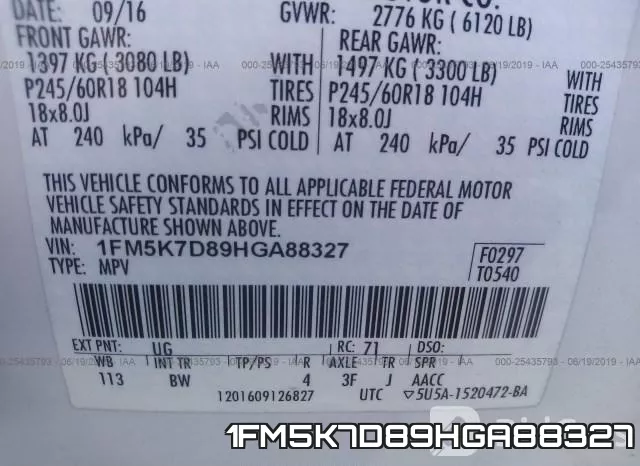 1FM5K7D89HGA88327 фото 10