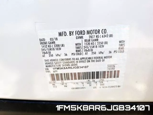 1FM5K8AR6JGB34107 фото 10