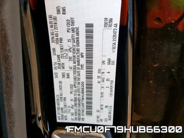 1FMCU0F79HUB66300 фото 2