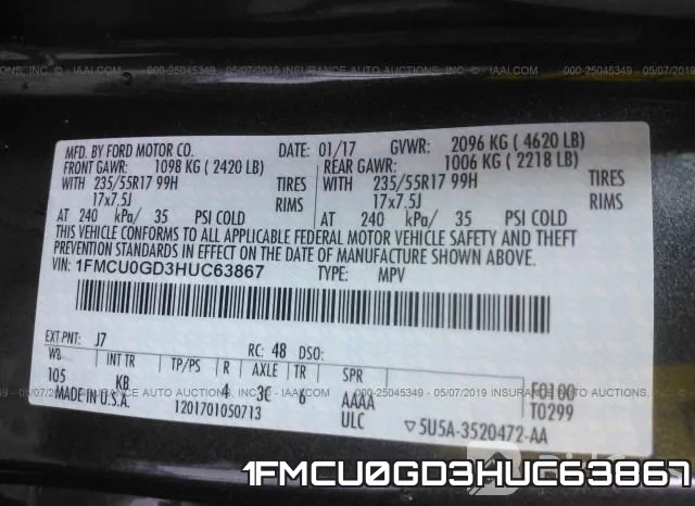 1FMCU0GD3HUC63867 фото 10