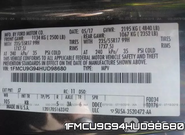 1FMCU9G94HUD98680 фото 10