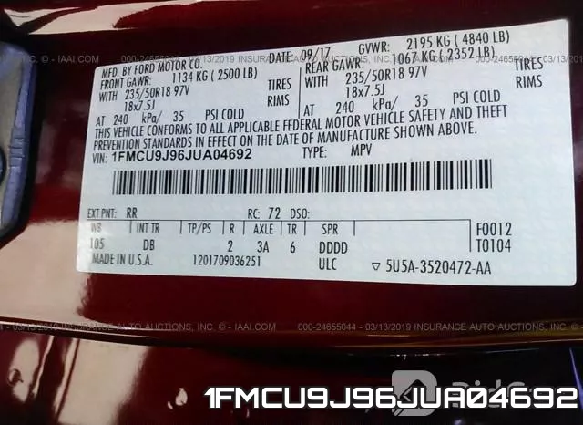 1FMCU9J96JUA04692 фото 10