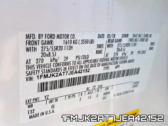 1FMJK2AT7JEA42152 фото 2