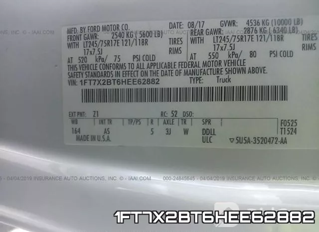 1FT7X2BT6HEE62882 фото 10