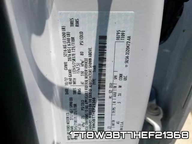 1FT8W3BT7HEF21368 фото 2