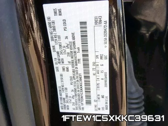 1FTEW1C5XKKC39631 фото 2