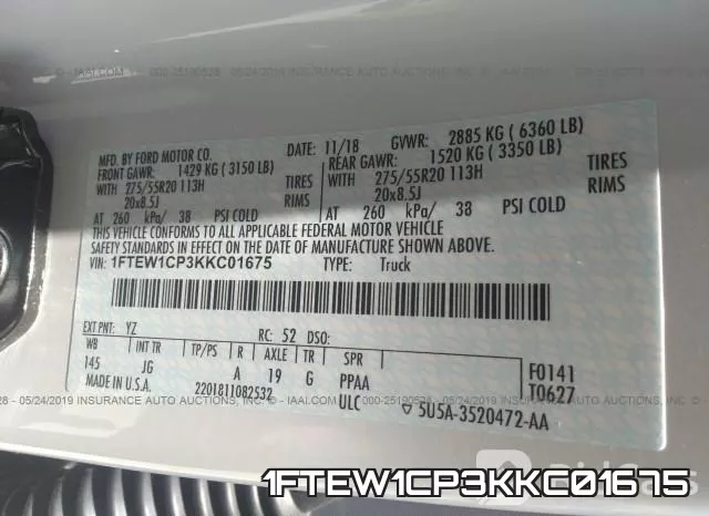 1FTEW1CP3KKC01675 фото 10