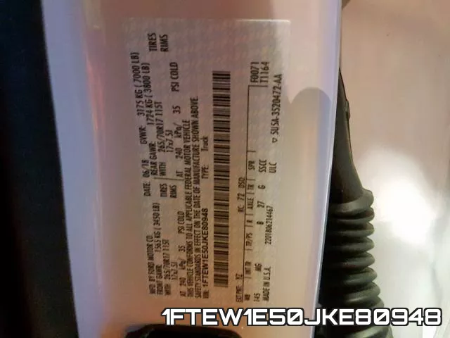 1FTEW1E50JKE80948 фото 2