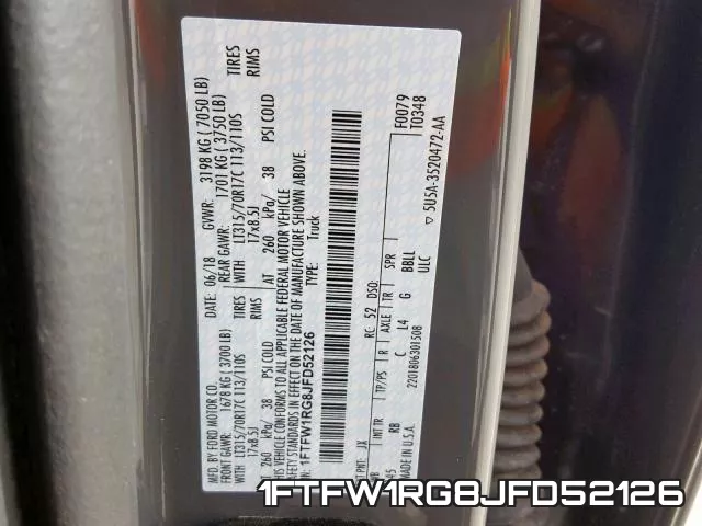 1FTFW1RG8JFD52126 фото 2