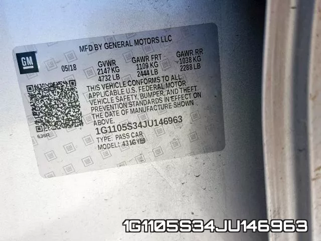 1G1105S34JU146963 фото 2
