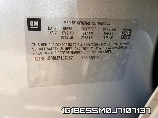 1G1BE5SM0J7107137 фото 2