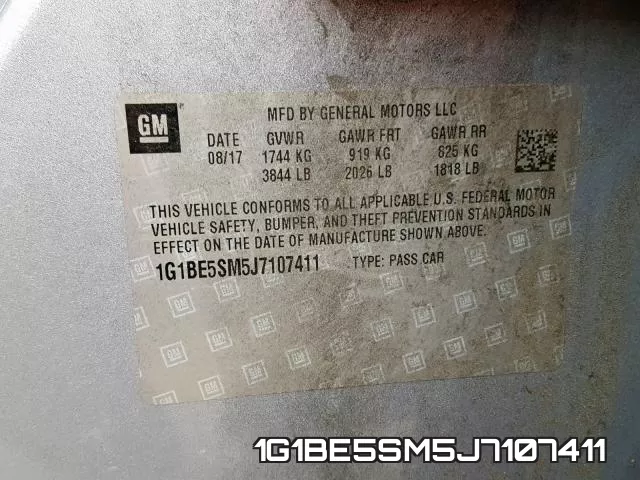 1G1BE5SM5J7107411 фото 2