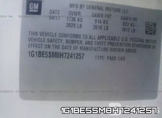 1G1BE5SM8H7241257 фото 10
