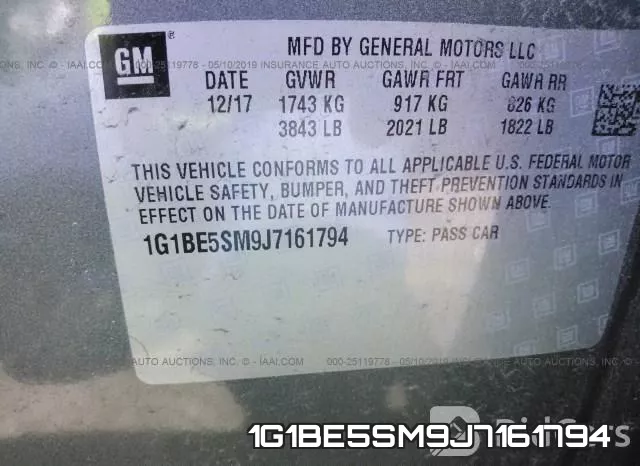 1G1BE5SM9J7161794 фото 10