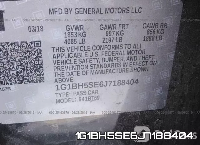 1G1BH5SE6J7188404 фото 10