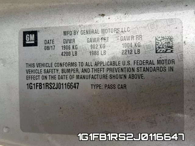 1G1FB1RS2J0116647 фото 2