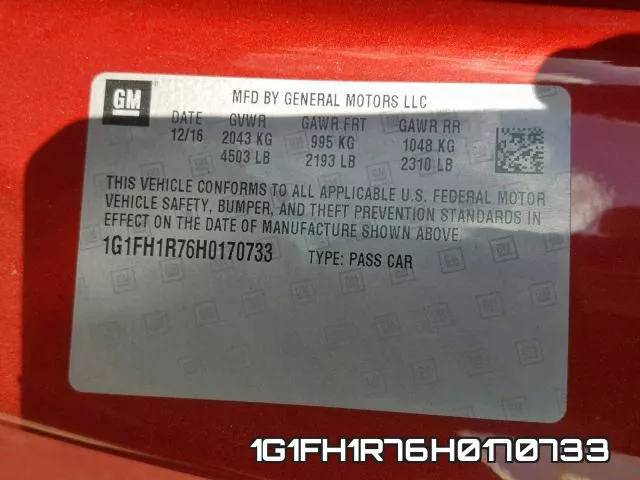 1G1FH1R76H0170733 фото 2