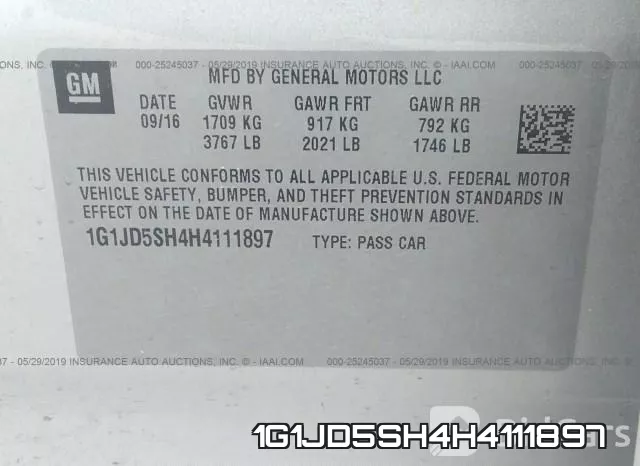 1G1JD5SH4H4111897 фото 10