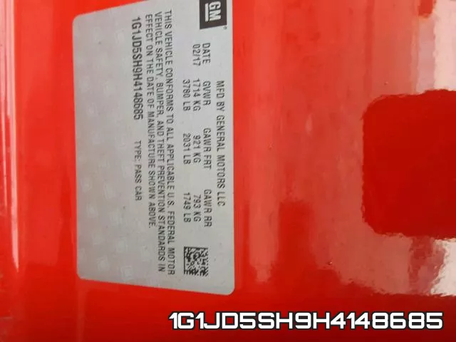 1G1JD5SH9H4148685 фото 2