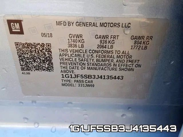 1G1JF5SB3J4135443 фото 2