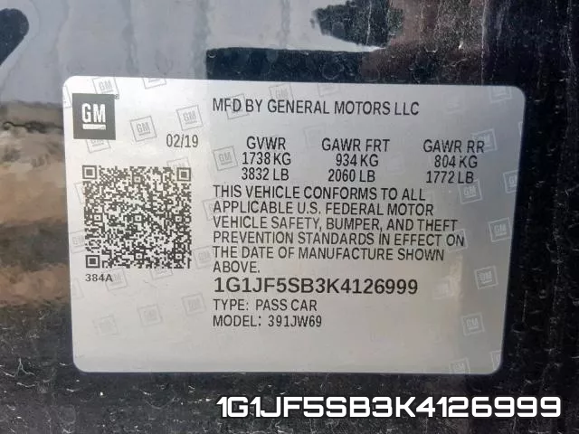 1G1JF5SB3K4126999 фото 2