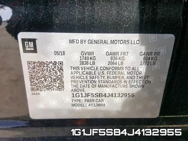 1G1JF5SB4J4132955 фото 2