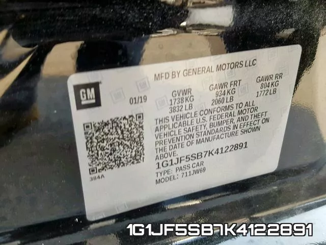 1G1JF5SB7K4122891 фото 2