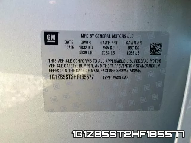1G1ZB5ST2HF185577 фото 2
