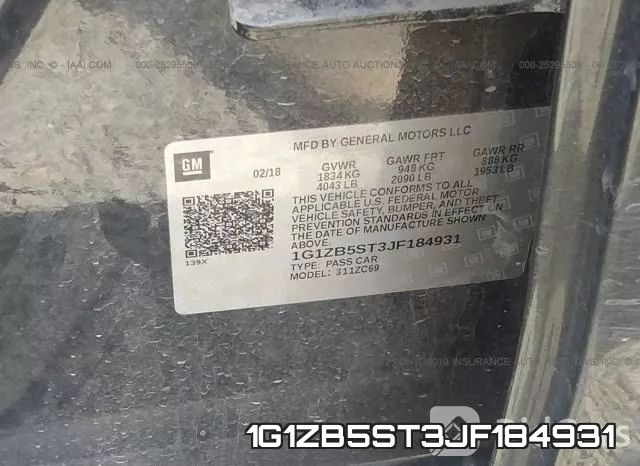 1G1ZB5ST3JF184931 фото 10