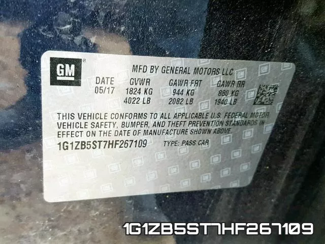 1G1ZB5ST7HF267109 фото 2