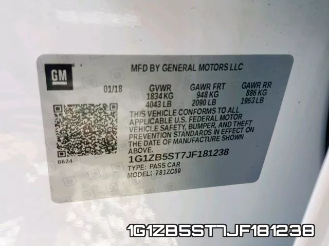 1G1ZB5ST7JF181238 фото 2