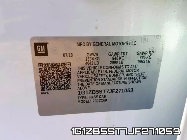 1G1ZB5ST7JF271053 фото 2