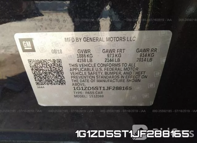 1G1ZD5ST1JF288165 фото 10