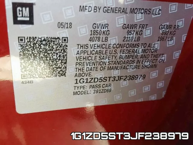 1G1ZD5ST3JF238979 фото 2