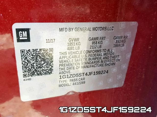 1G1ZD5ST4JF159224 фото 2